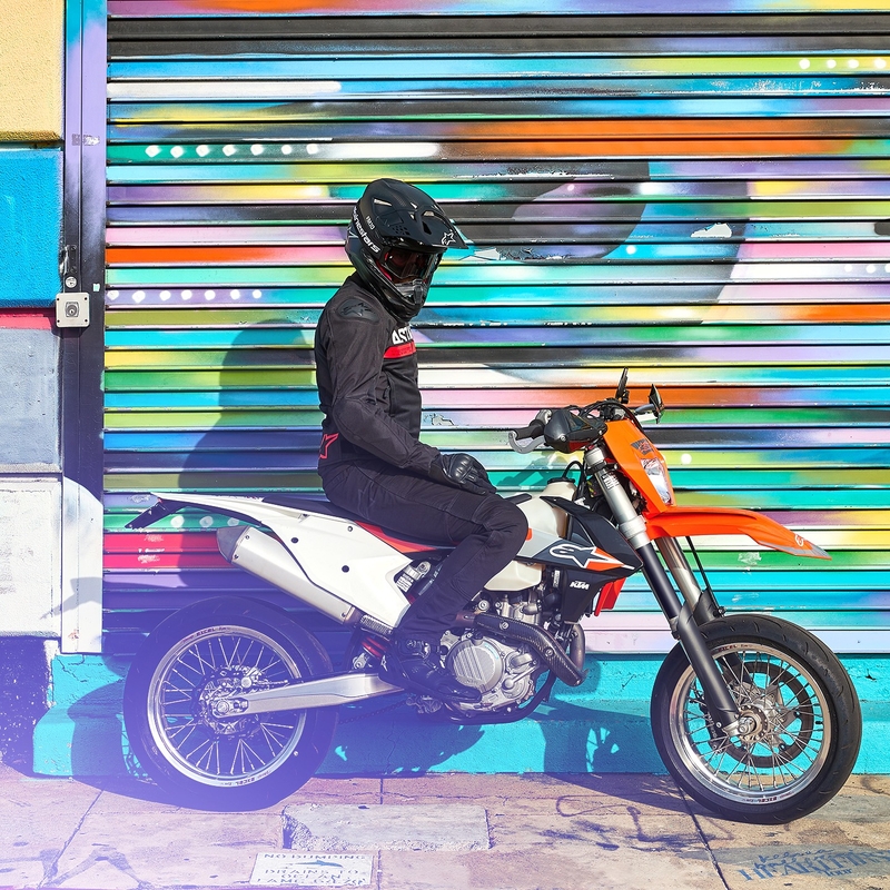 Alpinestars SMX Air motoros kabát fekete-fluo piros