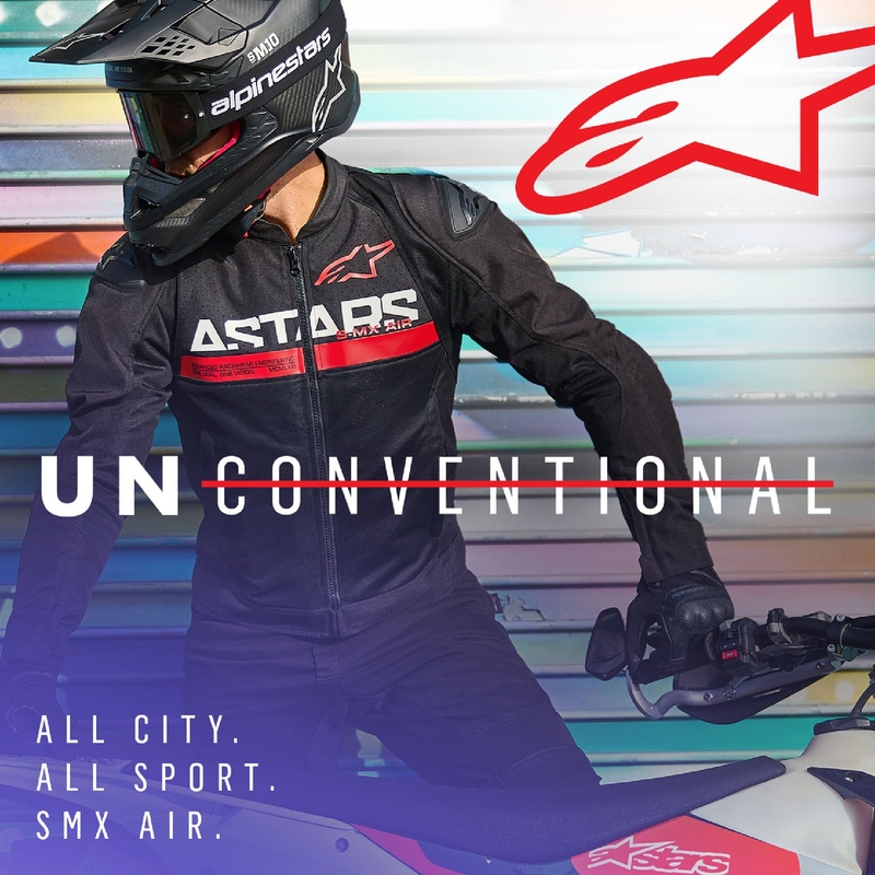Alpinestars SMX Air motoros kabát fekete-fluo piros