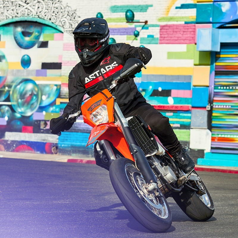 Alpinestars SMX Air motoros kabát fekete-fluo piros