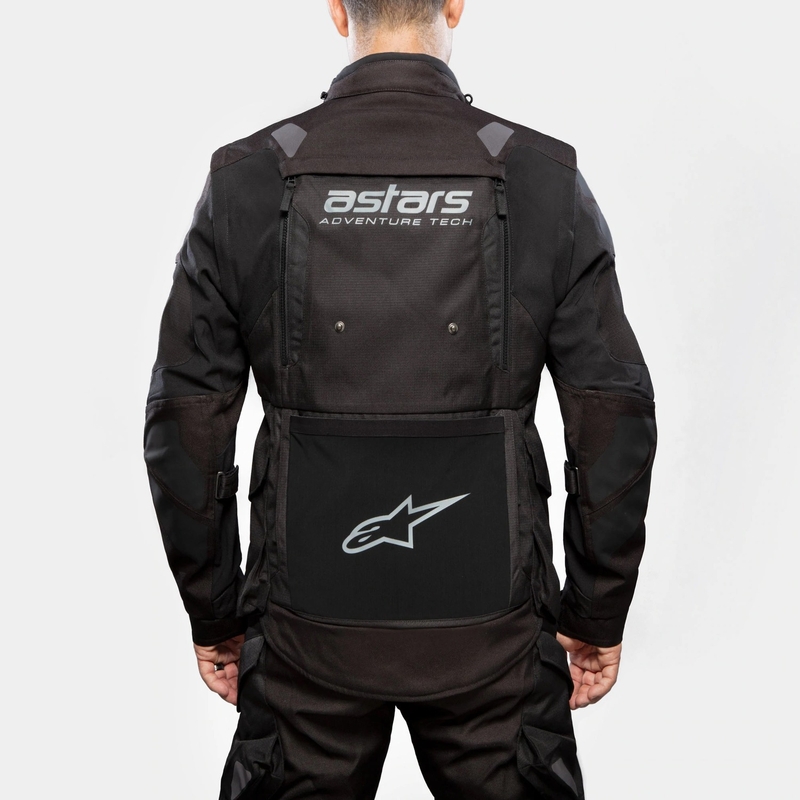 Alpinestars Halo Drystar motoros kabát sötétkék-khaki-narancssárga-fekete