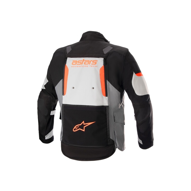 Alpinestars Halo Drystar motoros kabát világosszürke-sötétszürke-fekete-fluo piros