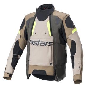 Alpinestars Halo Drystar motoros kabát khaki-bézs-fluo sárga
