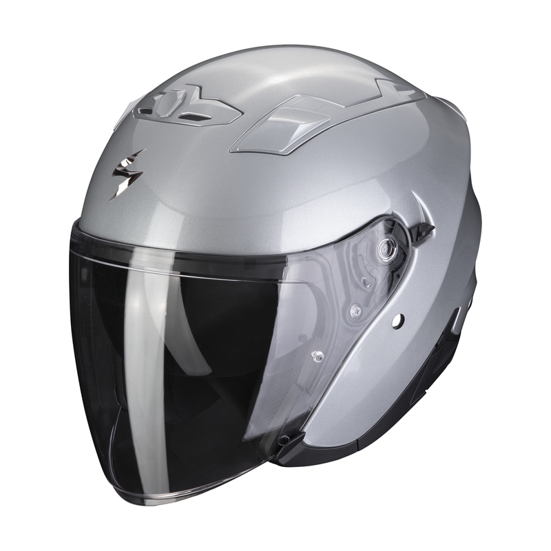 SCORPION EXO-230 Solid nyitott motoros bukósisak ezüst