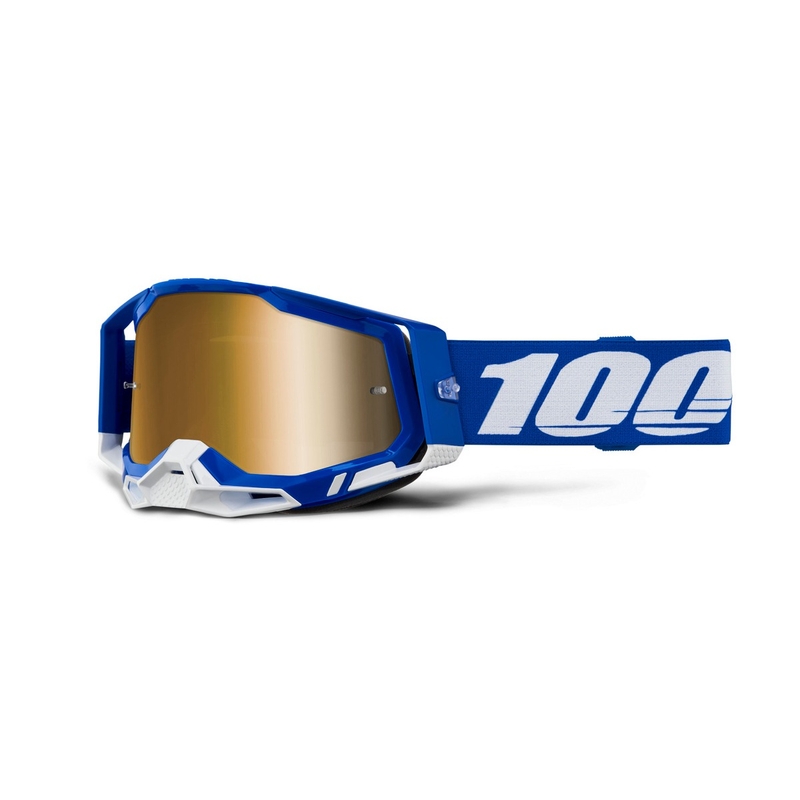 100% RACECRAFT 2 Blue motokrossz szemüveg arany plexi