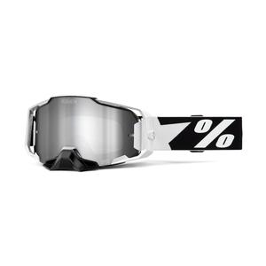 100% - USA ARMEGA Renen motokrossz szemüveg ezüst plexi