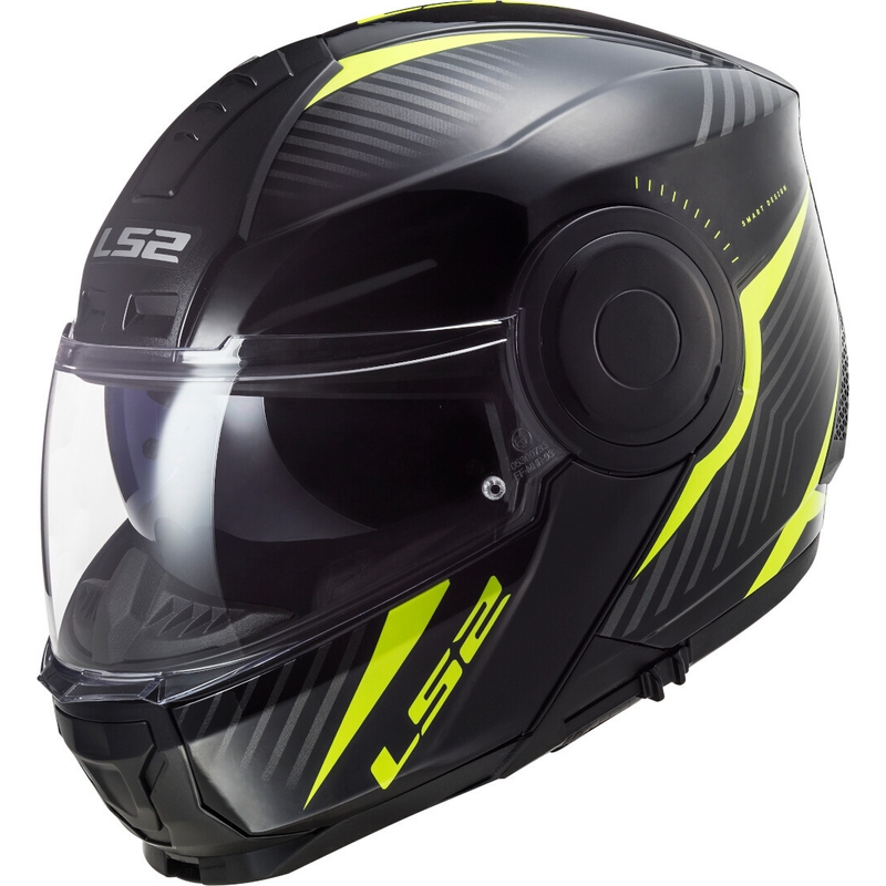 LS2 FF902 Scope Skid felnyitható motoros bukósisak fekete-fluo sárga - II. minőség