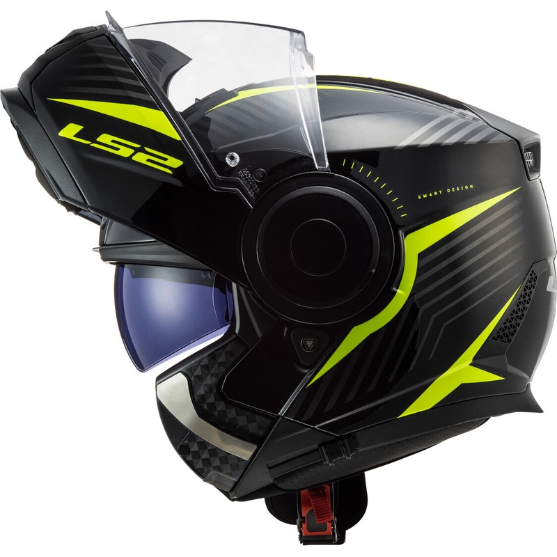 LS2 FF902 Scope Skid felnyitható motoros bukósisak fekete-fluo sárga - II. minőség