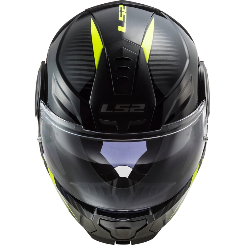 LS2 FF902 Scope Skid felnyitható motoros bukósisak fekete-fluo sárga - II. minőség