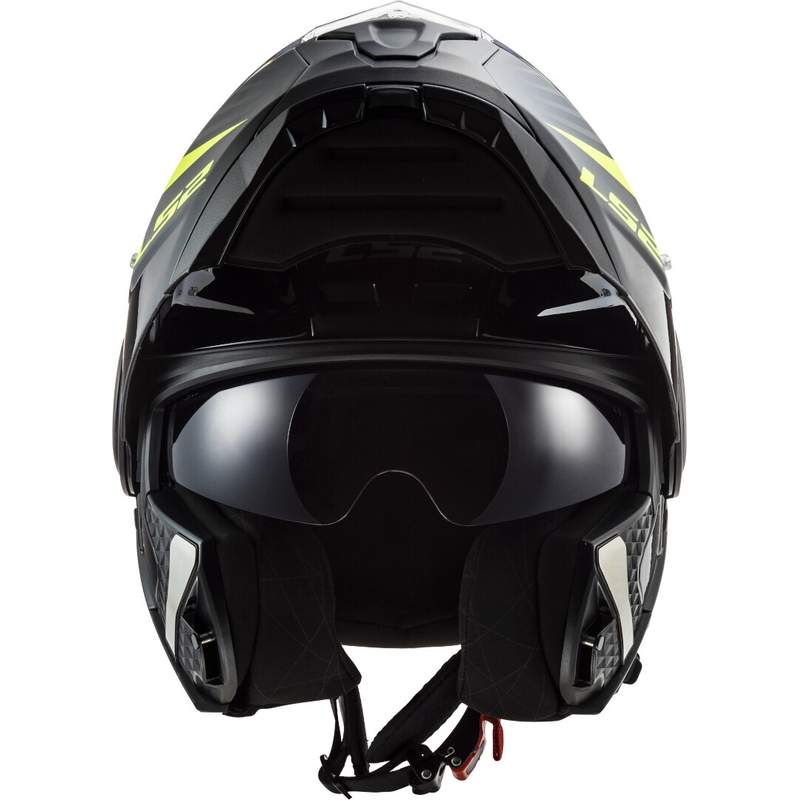 LS2 FF902 Scope Skid felnyitható motoros bukósisak fekete-fluo sárga - II. minőség
