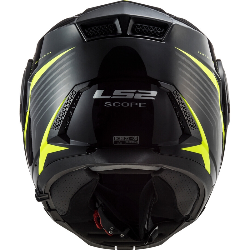LS2 FF902 Scope Skid felnyitható motoros bukósisak fekete-fluo sárga - II. minőség