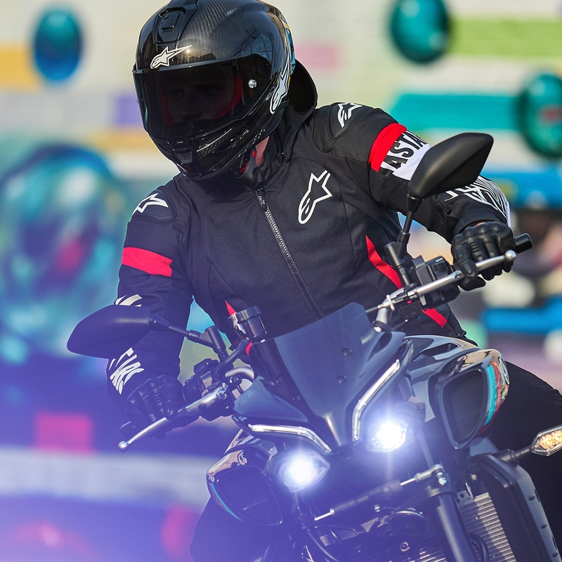 Alpinestars Zaca Air Waterproof motoros kabát fekete-fehér-fluo piros