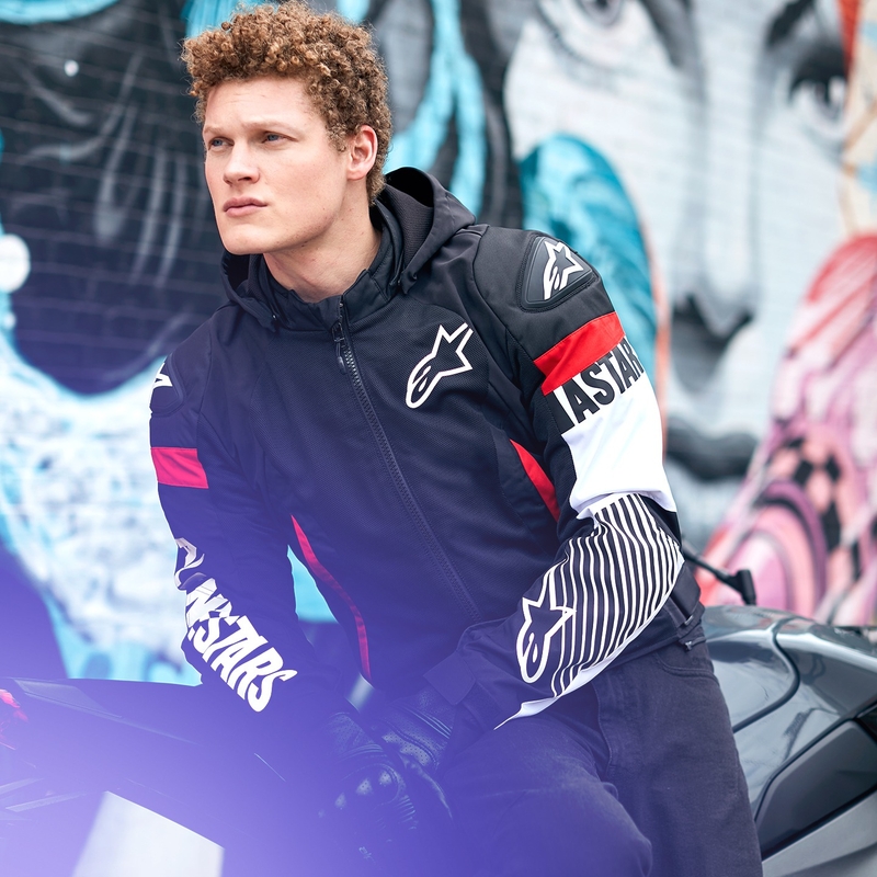 Alpinestars Zaca Air Waterproof motoros kabát fekete-fehér-fluo piros