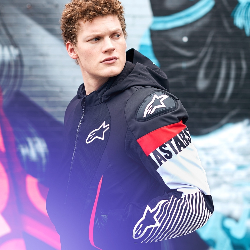Alpinestars Zaca Air Waterproof motoros kabát fekete-fehér-fluo piros