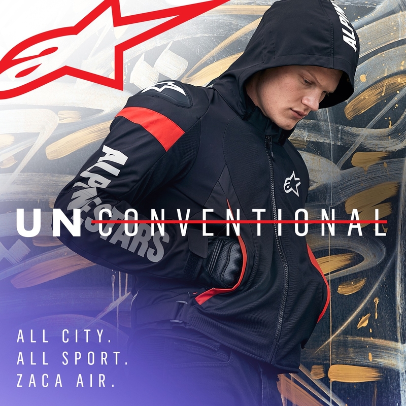 Alpinestars Zaca Air Waterproof motoros kabát fekete-fehér-fluo piros