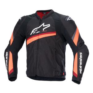 Alpinestars T-GP PLUS R 4 motoros kabát fekete-fluo piros