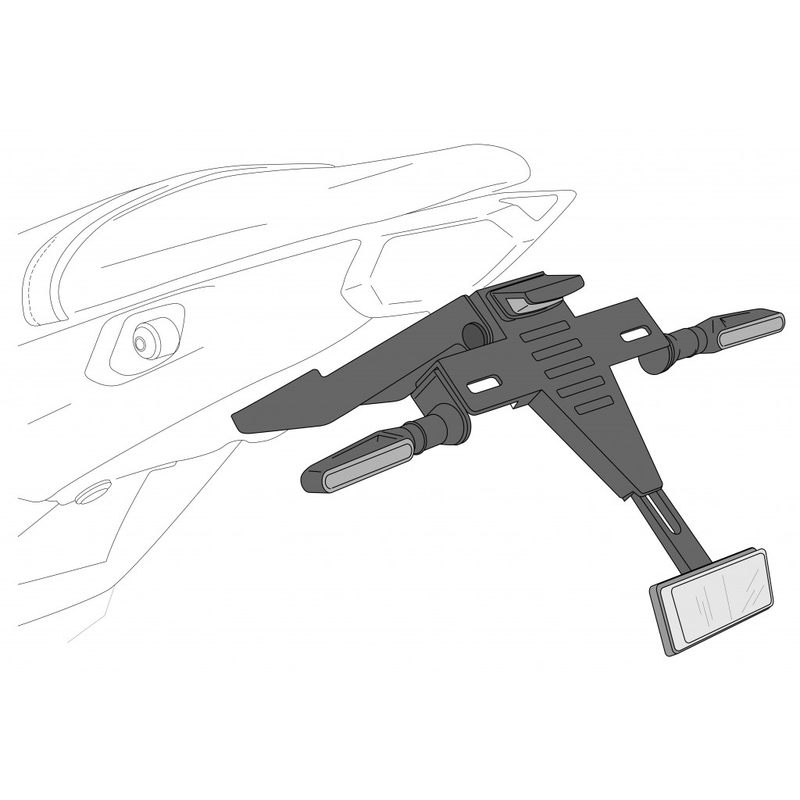 Adjustable license support PUIG fekete