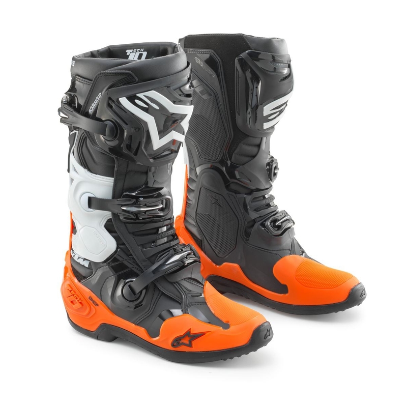 Alpinestars Tech 10 KTM motoros csizma fekete-narancssárga