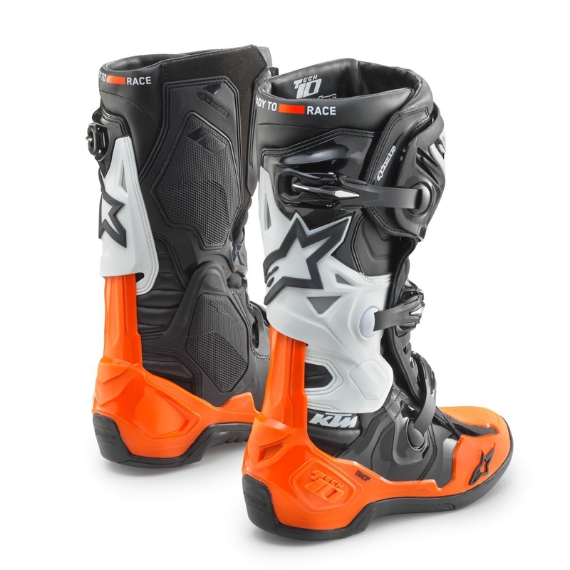 Alpinestars Tech 10 KTM motoros csizma fekete-narancssárga