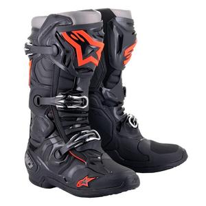 Alpinestars Tech 10 motoros csizma fekete-fluo piros-szürke