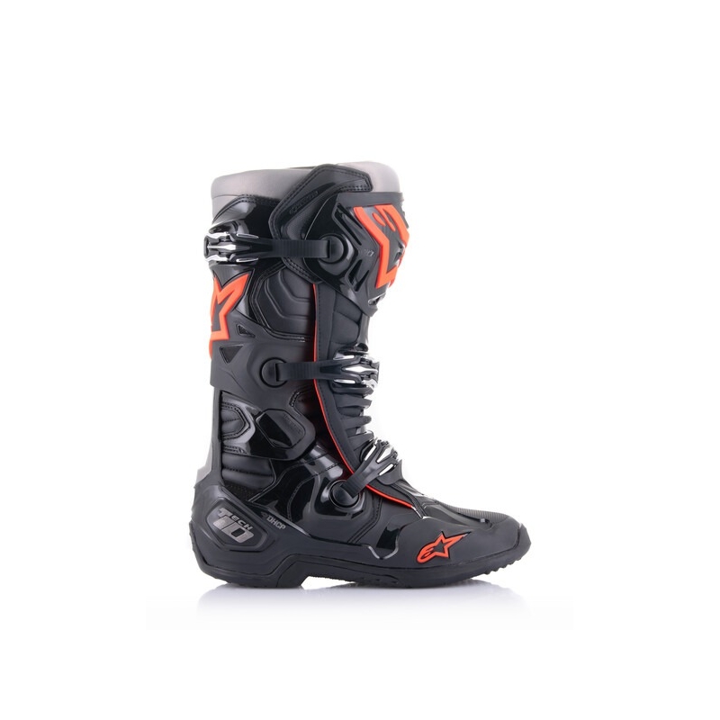 Alpinestars Tech 10 motoros csizma fekete-fluo piros-szürke