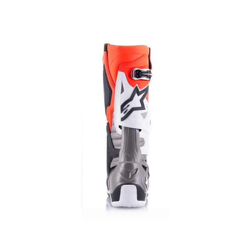 Alpinestars Tech 10 motoros csizma narancssárga-sárga-lila-fehér-fekete