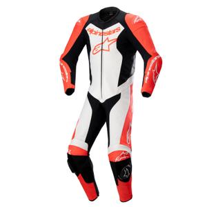 Alpinestars GP Force Lurv egyrészes motoros bőroverál fluo piros-fehér-fekete