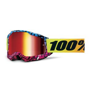 100% ACCURI 2 Special UTV/OTG - limitált edició Ken Block motokrosszos szemüveg piros chrómozott plexivel