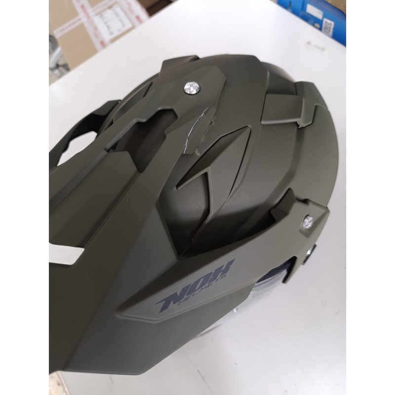 NOX N312 enduro bukósisak zöld matt - II. minőség kiárusítás