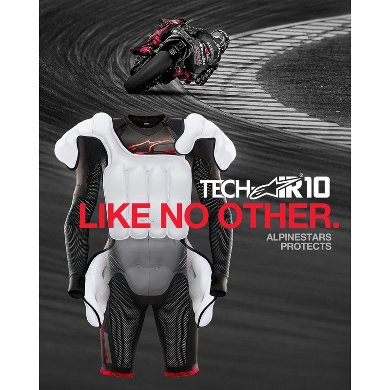Alpinestars TECH-AIR®10 légzsákrendszer fekete-piros-szürke