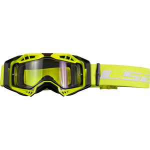 LS2 Aura Enduro motocross szemüveg fekete-sárga átlátszó plexi