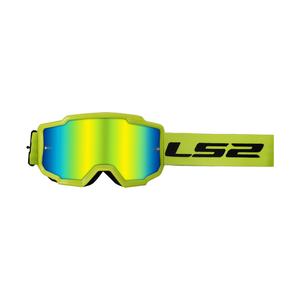 LS2 Charger H-V motocross szemüveg sárga, irídium plexivel