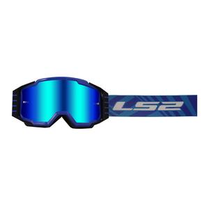 LS2 Charger PRO motocross szemüveg kék irídium plexivel