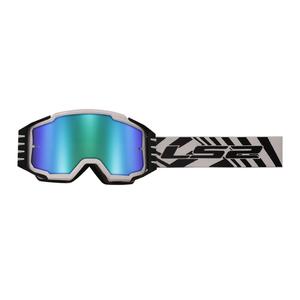 LS2 Charger PRO motocross szemüveg fehér irídium plexivel