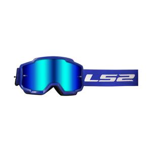 LS2 Charger motocross szemüveg  kék, irídium plexivel