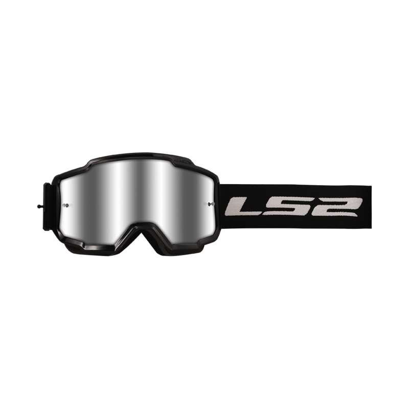 LS2 Charger motokrossz szemüveg fekete, ezüst plexivel