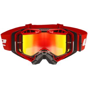 LS2 Aura PRO motokrossz szemüveg fekete-piros irídium plexi