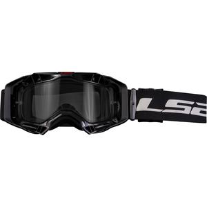LS2 Aura Enduro motocross szemüveg fekete átlátszó plexi