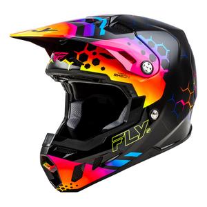 FLY Racing Formula CC Tektonic motokrossz sisak fekete-sárga-rózsaszín