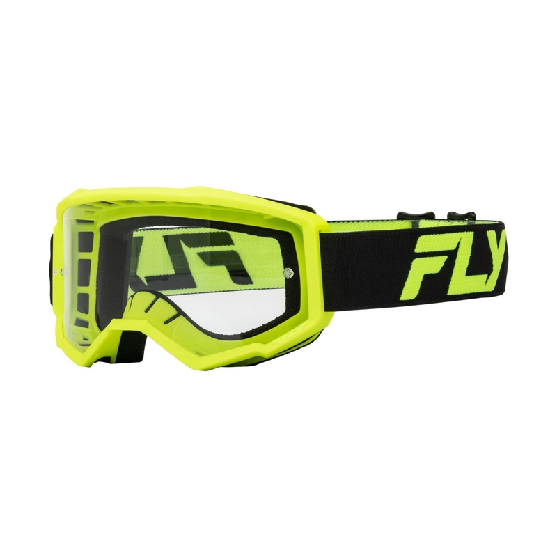 FLY Racing Focus gyerek motokrossz szemüveg fekete-fluo sárga, átlátszó plexivel