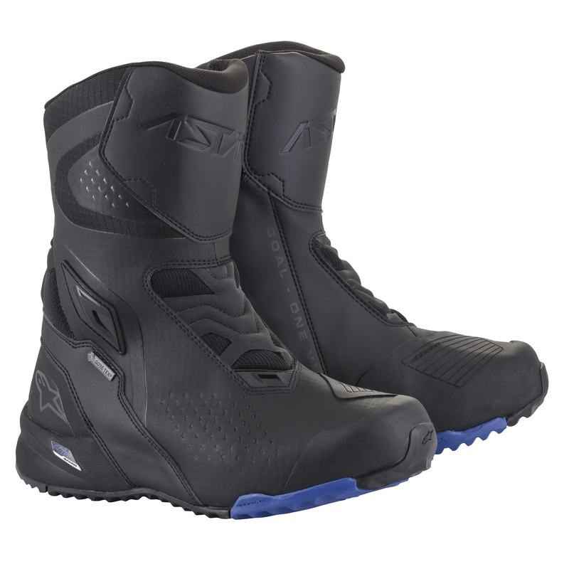 Alpinestars RT-8 GORE-TEX motorkerékpár csizma fekete-kék