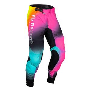 FLY Racing Lite Le Legacy motokrossz nadrág rózsaszín-kék-HiVis