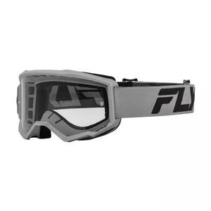 FLY Racing Focus gyerek motokrossz szemüveg ezüst-fekete, átlátszó plexive