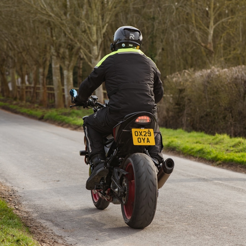 Oxford Spartan Long WP motorkerékpár kabát fekete-fluo sárga