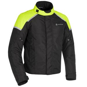 Oxford Spartan Short WP motorkerékpár kabát fekete-fluo sárga