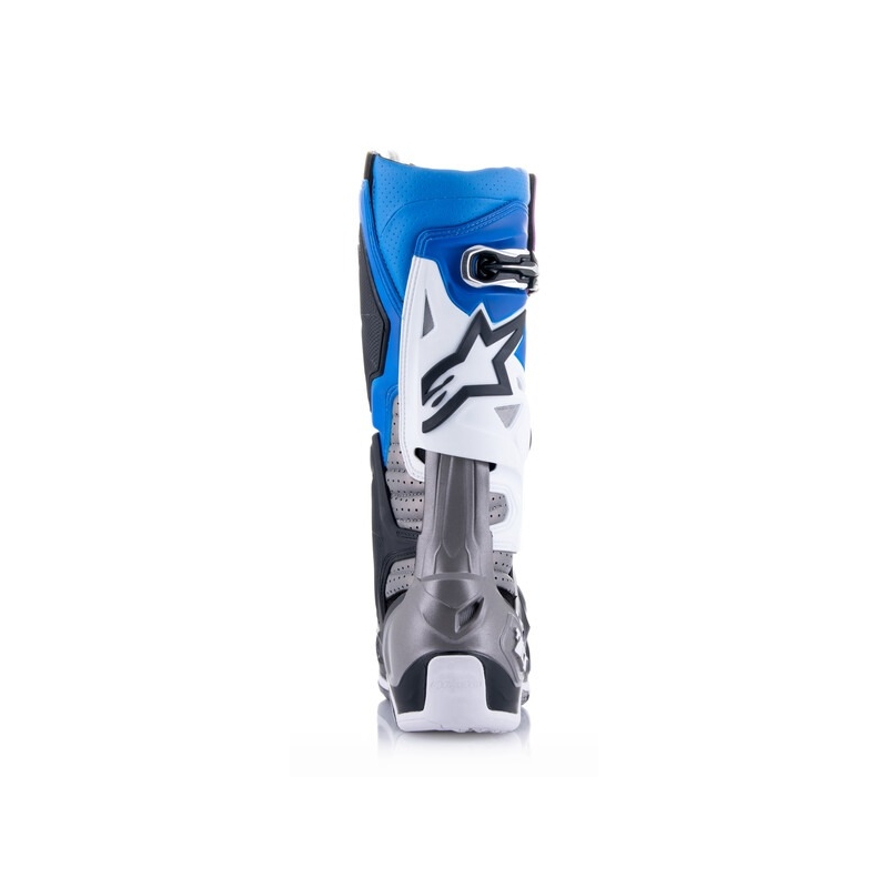Alpinestars Tech 10 Supervented perforált motoros csizma kék-lila-rózsaszín-fehér-szürke-fekete