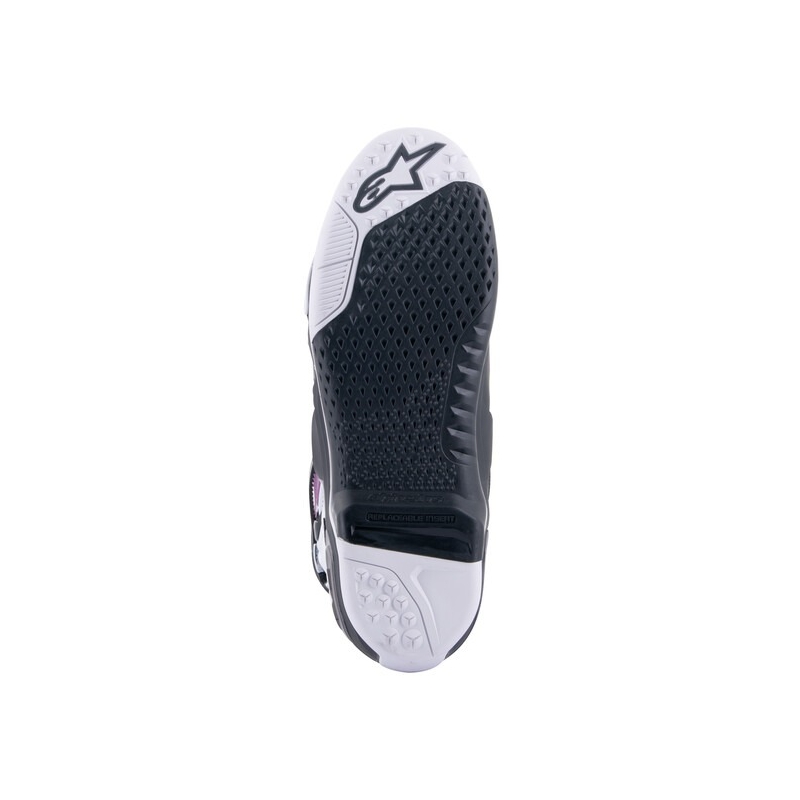 Alpinestars Tech 10 Supervented perforált motoros csizma kék-lila-rózsaszín-fehér-szürke-fekete