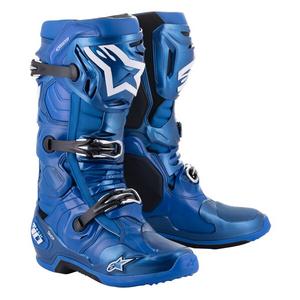 Alpinestars Tech 10 motoros csizma kék-fekete-fehér