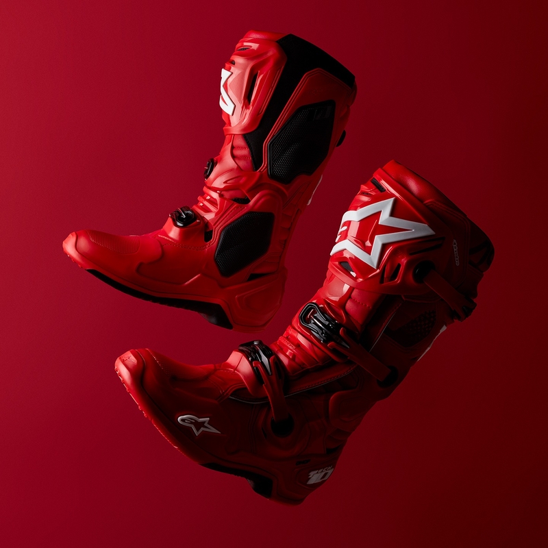 Alpinestars Tech 10 motoros csizma piros