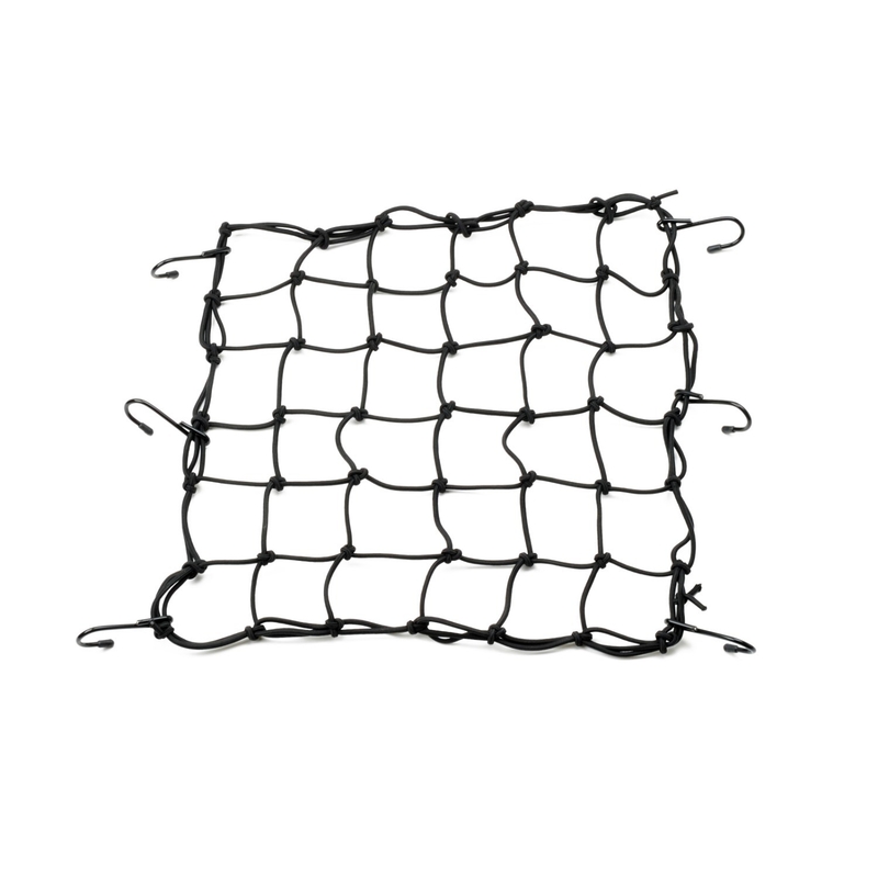 Daytona rugalmas csomagháló motorkerékpárra fémkampókkal fekete 40 x 40 cm