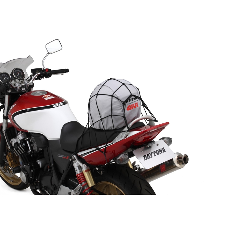 Daytona rugalmas csomagháló motorkerékpárra fémkampókkal fekete 40 x 40 cm